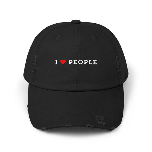 I Love People - Distressed Cap
