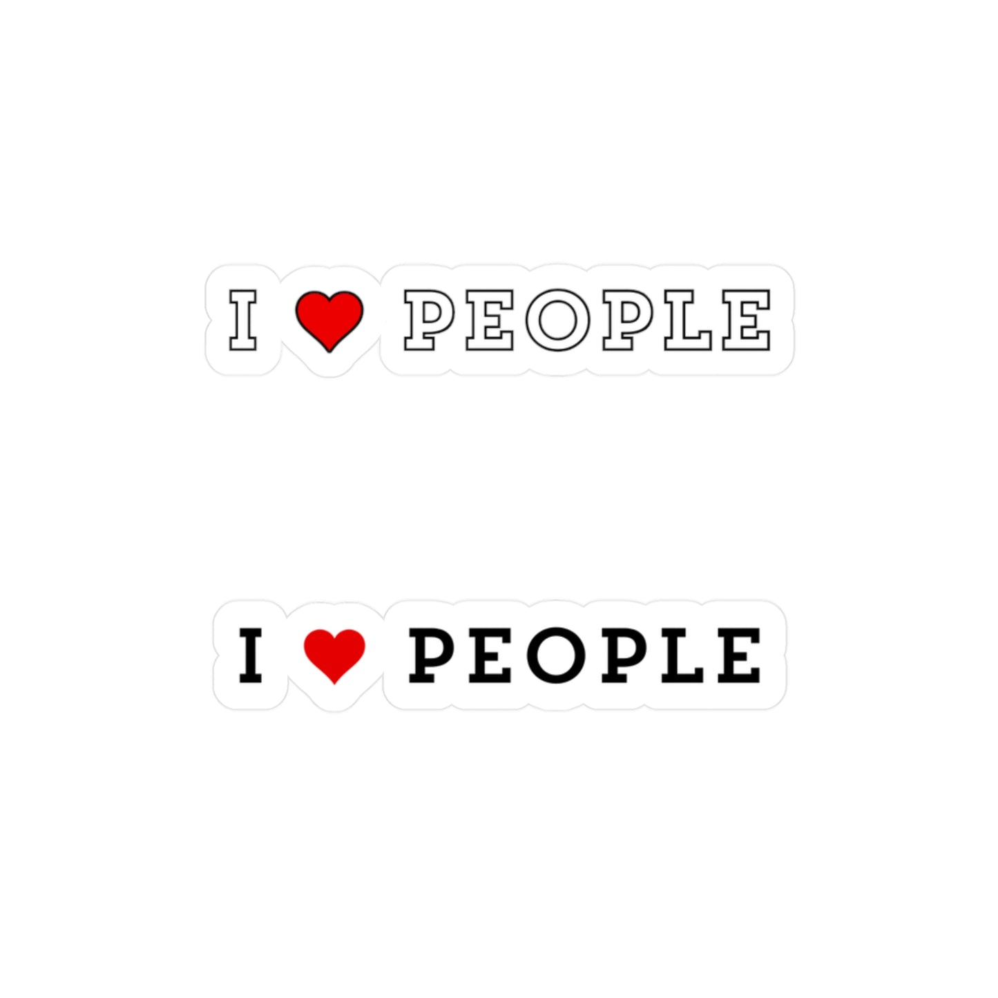 I Love People - Kiss-Cut Vinyl Decal - Trendy Stickers