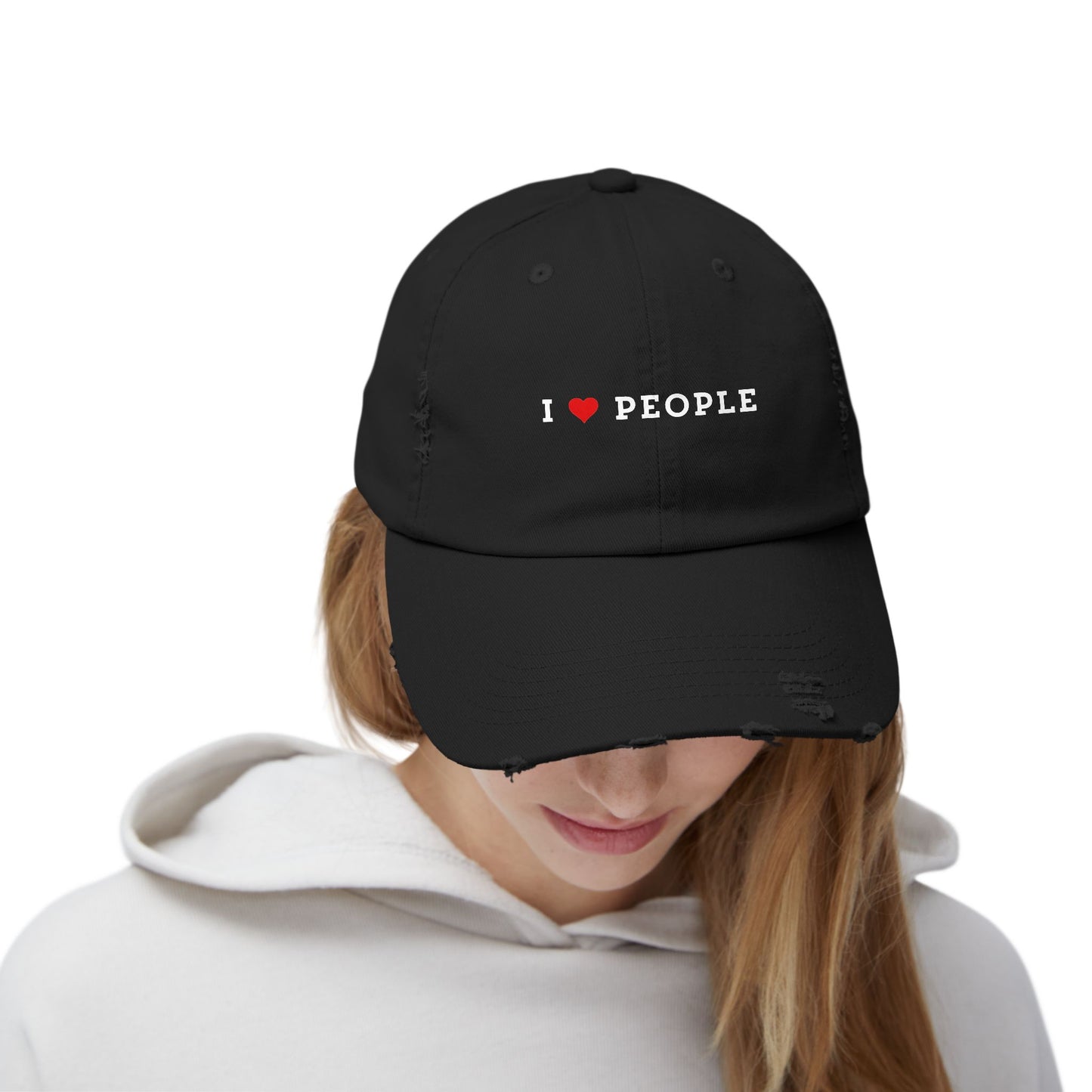 I Love People - Distressed Cap